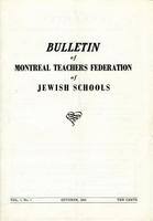 "The Role of the Teacher" from Bulletin of Montreal Teachers Federation of Jewish Schools 1.1