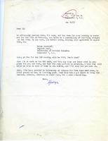 Correspondence - George Bowering to Al Purdy